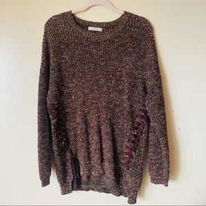 Active USA tie design waist sweater